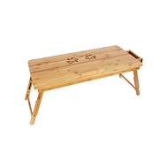 SONGMICS Laptop table bamboo, ventilation, storage drawer, width 89 cm - Laptop Table