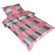 Dommio Satin bed linen Issimo Pink 140 × 200 / 70 × 90 cm - Bed Linen