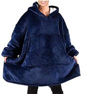 LEVENTI TV hoodie / blanket with hood blue - Wearable Blanket