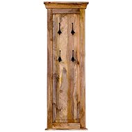 LAKŠMI Guru hanger with 4 hooks 50 × 140 × 2,5 cm made of solid mango wood - Coat Hanger