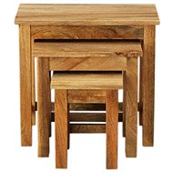 LAKŠMI Hina folding tables 3 pcs made of mango wood - Side Table