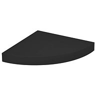 Homea Wall shelf, corner, MDF, 25 × 25 cm, black - Shelf