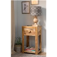 LAKŠMI Hina 50 × 80 × 35 cm mango wood coffee table - Mango Natural - Side Table