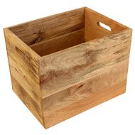 LAKŠMI Newspaper basket Gita 40 × 30 × 30 cm solid mango - full - Storage Box