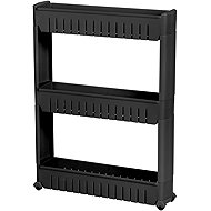 DOCHTMANN Bathroom shelf - narrow black, plastic, 54 × 72 × 12 cm - Shelving Unit