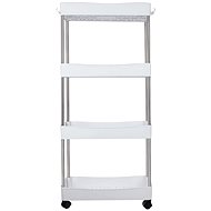 Ruhhy 24291 Shelf on wheels, 4 shelves, white - Shelving Unit