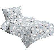 Jahu Sheets microfiber 140 × 200 + 70 × 90 cm - Sheep grey - Bed Linen