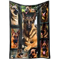 Excellent Microplush warm blanket 150 × 200 cm - German Shepherd lying down - Blanket