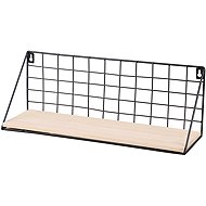DOCHTMANN Wall shelf rectangle 45 × 13 × 16 cm, metal, wood, black - Shelf