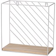 DOCHTMANN Wall shelf square 28 × 28 × 14 cm, metal, wood, white - Shelf