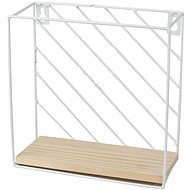 DOCHTMANN Wall shelf square 19 × 19 × 9 cm, metal, wood, white - Shelf