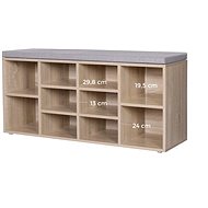 Houseland Danica oak sonoma - Shoe Rack