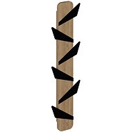 Houseland Alesta Hallway coat rack oak sapphire / black - Coat Hanger
