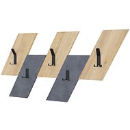 Houseland Livy Hallway coat rack sapphire oak / retro grey - Coat Hanger