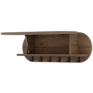 Houseland Kroma Hallway coat rack, dark oak - Coat Hanger