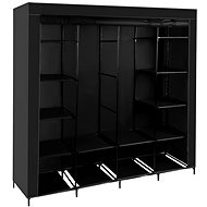 Ruhhy 23740 Double wardrobe for clothes 170 × 170 × 42 cm black - Wardrobe