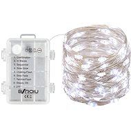 Battery operated Christmas micro chain 10 m (100 led) - cold white - Light Chain