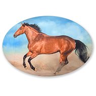 Excellent Decorative pillow oval - Brown horse - Pillow