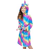 Excellent Cute plush rainbow ombré bathrobe size 122 - Unicorn - Bathrobe