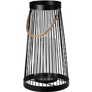 Home Styling Collection Black metal lantern, twine handle - Lantern