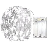 Battery operated Christmas micro chain 5 m 50 LEDs with timer, cold white - Light Chain