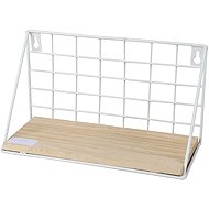 DOCHTMANN Wall shelf rectangle 25 × 10 × 14 cm, metal, wood, white - Shelf