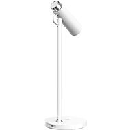 IMMAX TIT LED with Qi charging, white with silver elements - Table Lamp