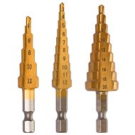 Alum Sada stupňovitých kuželových vrtáků HSS 3-20 mm, 3 ks - Drill Set
