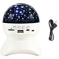 Verk 15904 Night sky projector with bluetooth speaker white - Light Projector