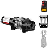 MSW Remote controlled off-road winch 15,5 m towing rope 1590 kg + 4 T pulley - Reel