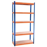Aga Metal shelf 180 × 90 × 40 cm blue/orange - Shelving Unit