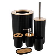 Ruhhy 24636 Bathroom set 6 pcs, black - Bathroom Accessory Set