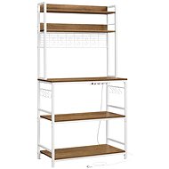 Houseland Kitchen shelf Vasagle Kefry, walnut/white - Shelving Unit