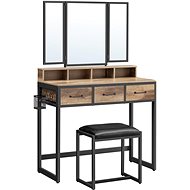Houseland Dressing table with stool Vasagle Infinity, oak/black - Dressing Table