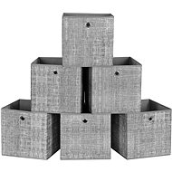 Houseland Set of folding boxes Teria 6 pcs, grey - Storage Box