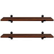 Houseland Murali shelf set 2 pcs 60 × 20 cm, brown - Shelf