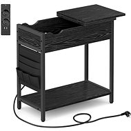 Houseland Storage table Vasagle Laurin with USB ports, black - Side Table