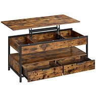 Houseland Coffee table with height adjustment Vasagle Indigra, brown/black - Side Table