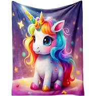 Excellent Micro plush warm blanket 150 × 200 cm - Rainbow unicorn - Blanket