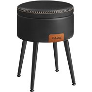 Houseland Taburette with storage space VASAGLE EDGAR, black - Ottoman