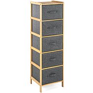 G21 Bamboo shelf, 5 baskets - Shelving Unit