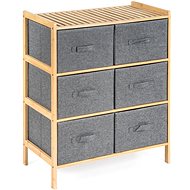 G21 Bamboo shelf, 6 baskets - Shelving Unit