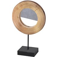DOCHTMANN Design mirror round, wood and metal 31 × 19 × 8 cm - Mirror
