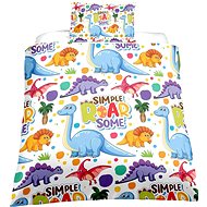 Excellent 3-piece bedding set 135 × 200 cm Dinosaurs - Children's Bedding