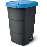 PROSPERPLAST Wheeler bin, anthracite with blue lid 90 l - Bin