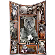 Excellent Microplush warm blanket 180 × 200 cm - American Pit Bull Terrier grey - Blanket