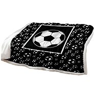 Excellent Micro plush warm blanket black 150 × 200 cm - Football - Blanket