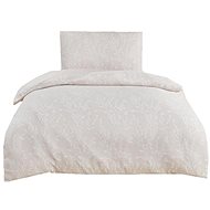 Jahu Jacquard bed linen Boston 140 × 200 + 70 × 90 - beige - Bed Linen