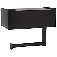 Verk 27242 Toilet paper holder with shelf, black - Toilet Paper Holder