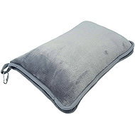 EXCELLENT Travel blanket 2in1 with pillow, dark grey - Blanket